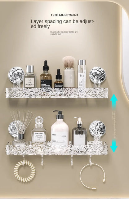 Etagere salle de bain | LunaFix-Ventouse de salle de bain support de rangement  sans poinçonnage