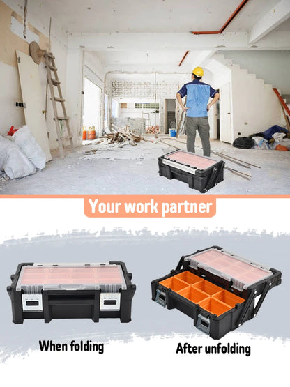 Caisse a outils |caisse a outils à 2 couches Portable grande boîte de rangement