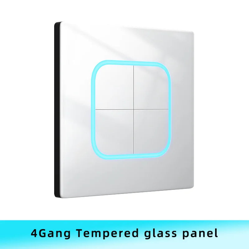 Interrupteur | Design PremiumTempered Glass Panel 1 2 3 4