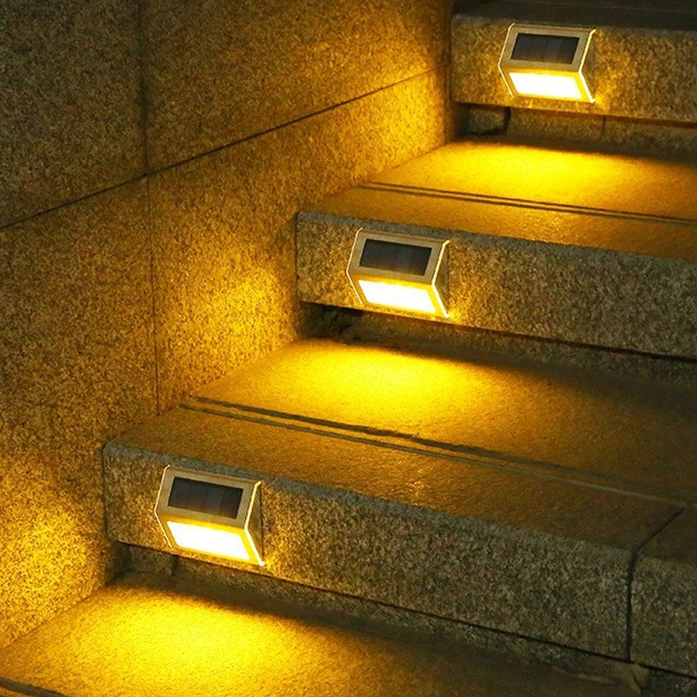 Lampe solaire exterieur |ÉcoLux ™ – Lampes Solaires Inox Étanches pour Escaliers & Jardins - Éclairage Écologique et Durable