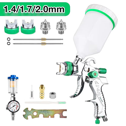 Pistolet peinture | Pistolet pulvérisation  Peinture HVLP Professionne Précision – Buses 1.4 / 1.7 / 2.0 / 2.5 mm