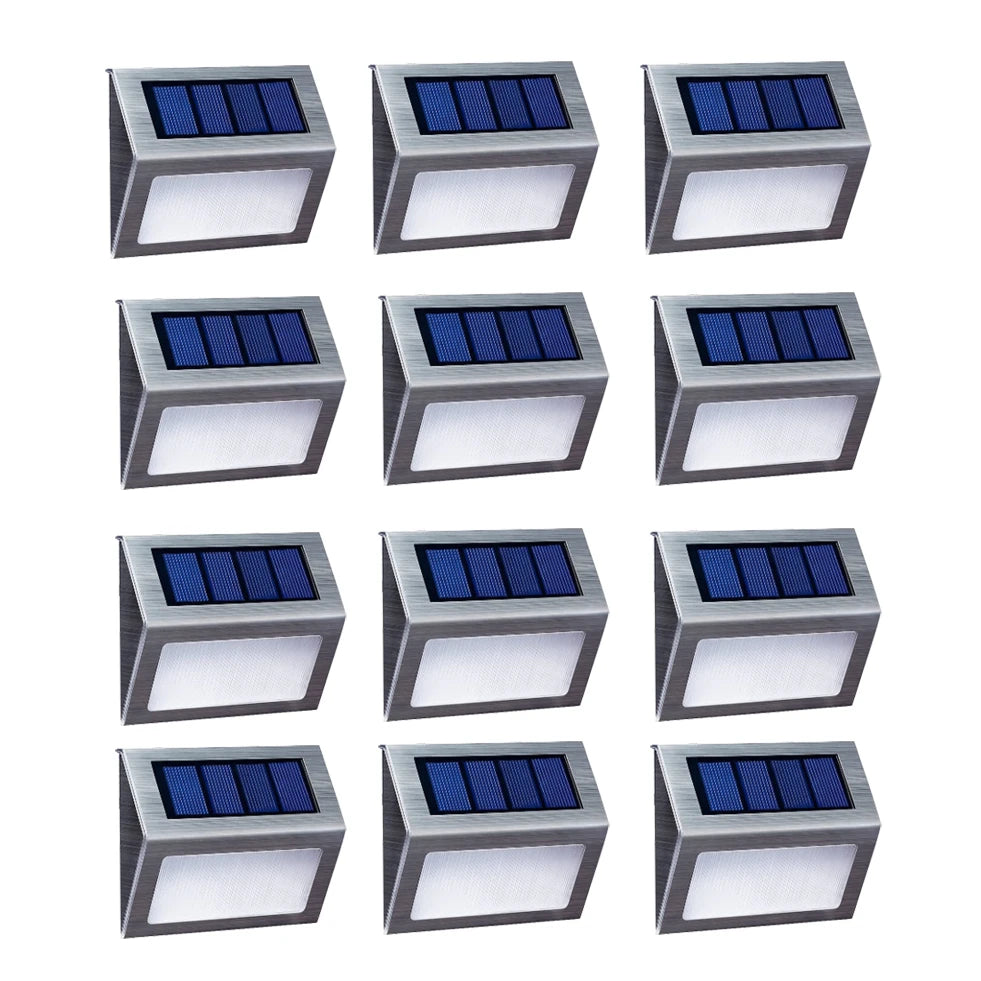 Lampe solaire exterieur |ÉcoLux ™ – Lampes Solaires Inox Étanches pour Escaliers & Jardins - Éclairage Écologique et Durable