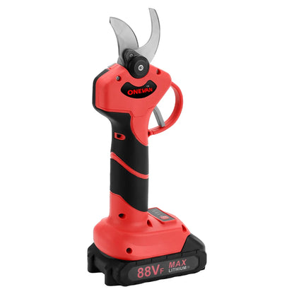 Secateur electrique rouge noir batterie 