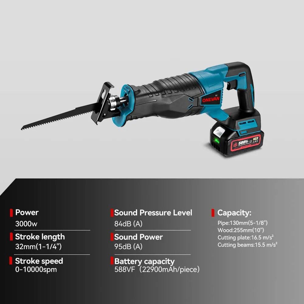 Scie Sabre Alternative Sans Fil | Compatible Batterie Makita 18V
