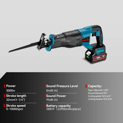 Scie Sabre Alternative Sans Fil | Compatible Batterie Makita 18V