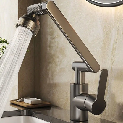 Robinet cuisine | Bras Mécanique Rotatif Universel pour cuisine –Double Mode Eau Chaude/Froide