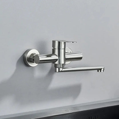 Robinet de cuisine |Mitigeur mural avec douchette en acier inoxydable