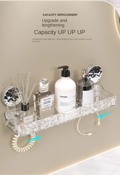 Etagere salle de bain | LunaFix-Ventouse de salle de bain support de rangement  sans poinçonnage