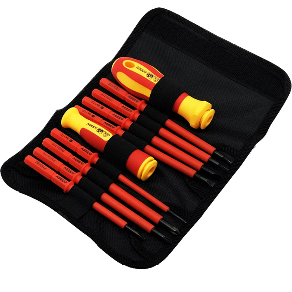 TOURNEVIS ELECTRICIEN isolé , confort , ergonomie, kit de dix éléments