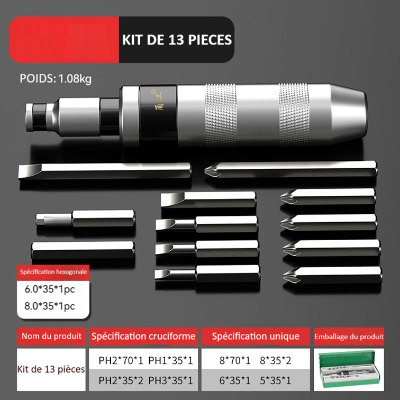 Tournevis a frapper , Kit de 13 pièces