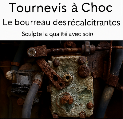 Tournevis a frapper efficace meme pour materiel et flexible rouilles