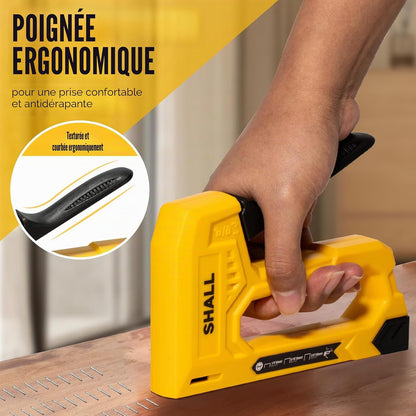 Agrafeuse manuelle à poignée ergonomique et antidérapante