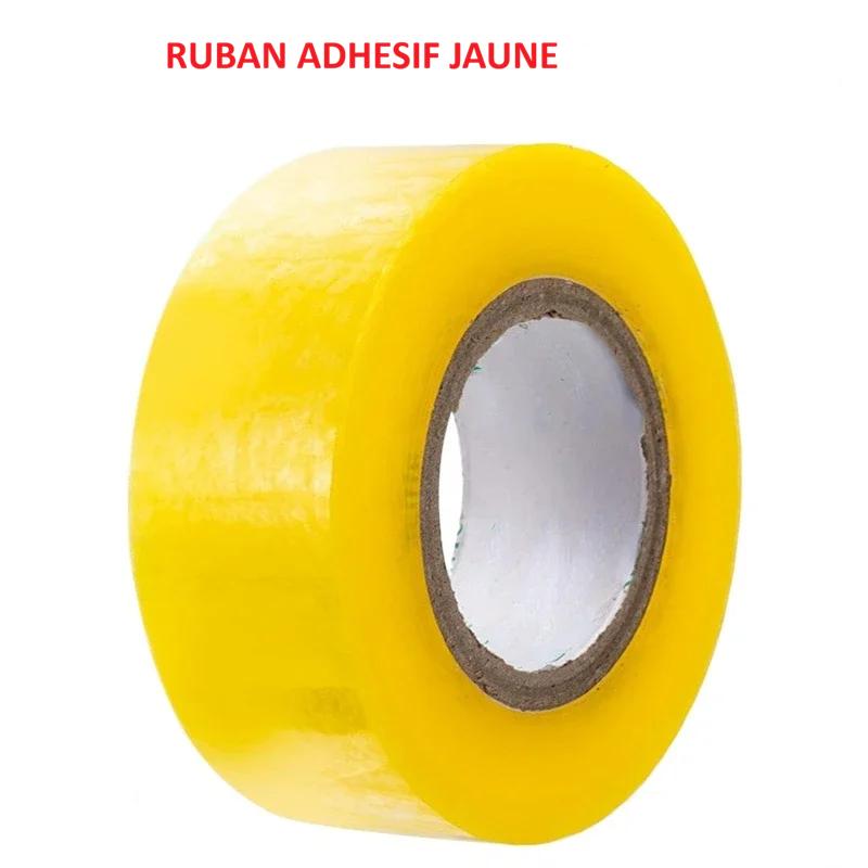 bricolage avec  rouleau ruban adhesif jaune