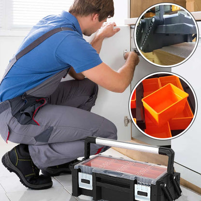 Caisse a outils |caisse a outils à 2 couches Portable grande boîte de rangement
