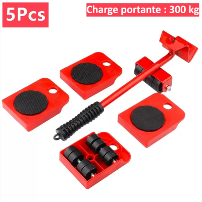 cinq pièces du leve meuble rouge