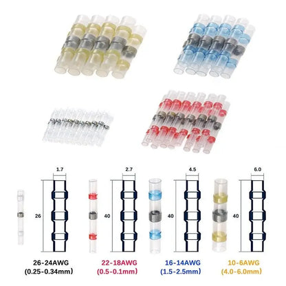 connecteur electrique thermoretractables ,choix de couleurs et différentes longueurs