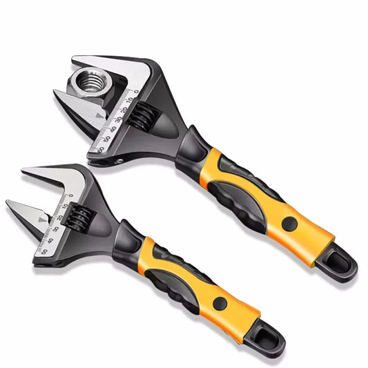 deux CLE A molette à poignées ergonomiques jaune et noire