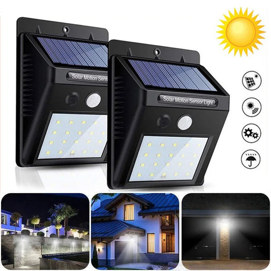 deux Lampe solaire extérieur Étanches avec détecteur  de mouvement ,Réverbères, jardin, garage