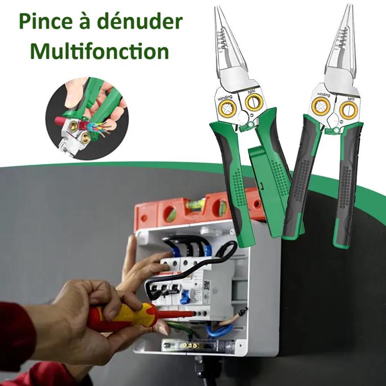 deux PINCE A DENUDER multifonction poignee coffret electrique