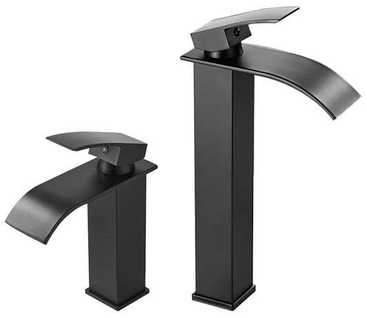 Deux modèles de Robinet salle de bain noir