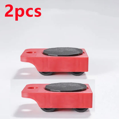 deux pieces roulettes rouges  leve meuble rouge
