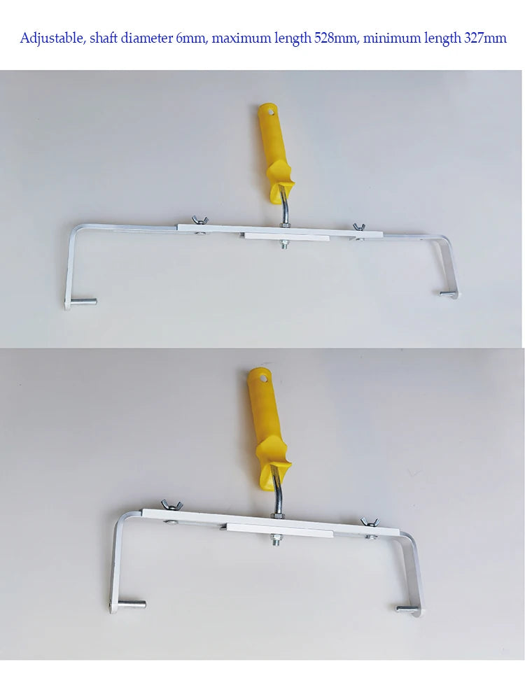 deux poignées jaune de rouleau peinture différentes dimensions