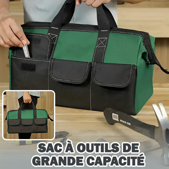 deux sac pour outils vert et noir polyvalent grande capacité