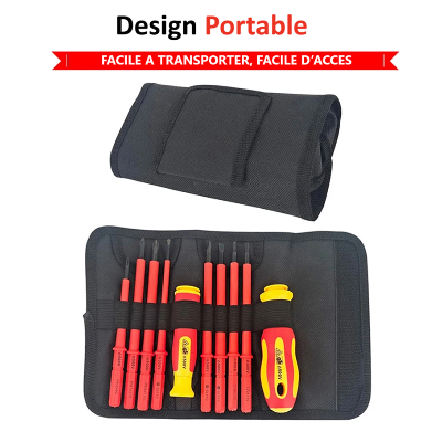 deux trousses noires TOURNEVIS ELECTRICIEN design , portable transport facile