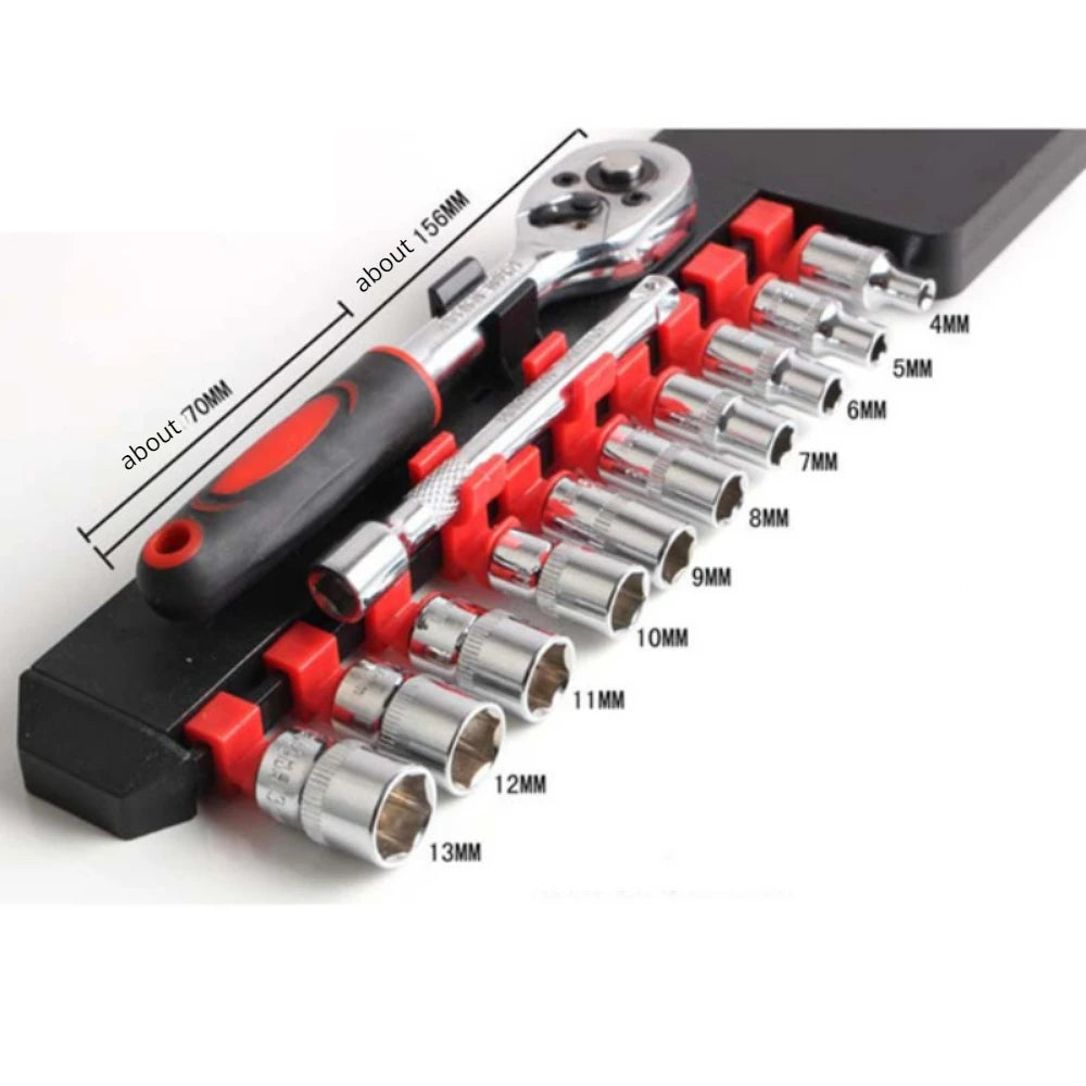 jeu de douilles de CLÉ A cliquet Multifonction, dimensions 150 mm et 70 mm