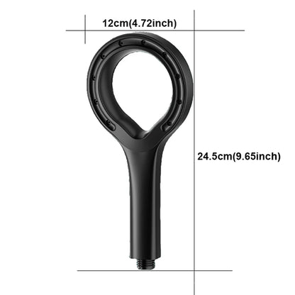 dimensions du Pommeau de douche noir forme anneau 