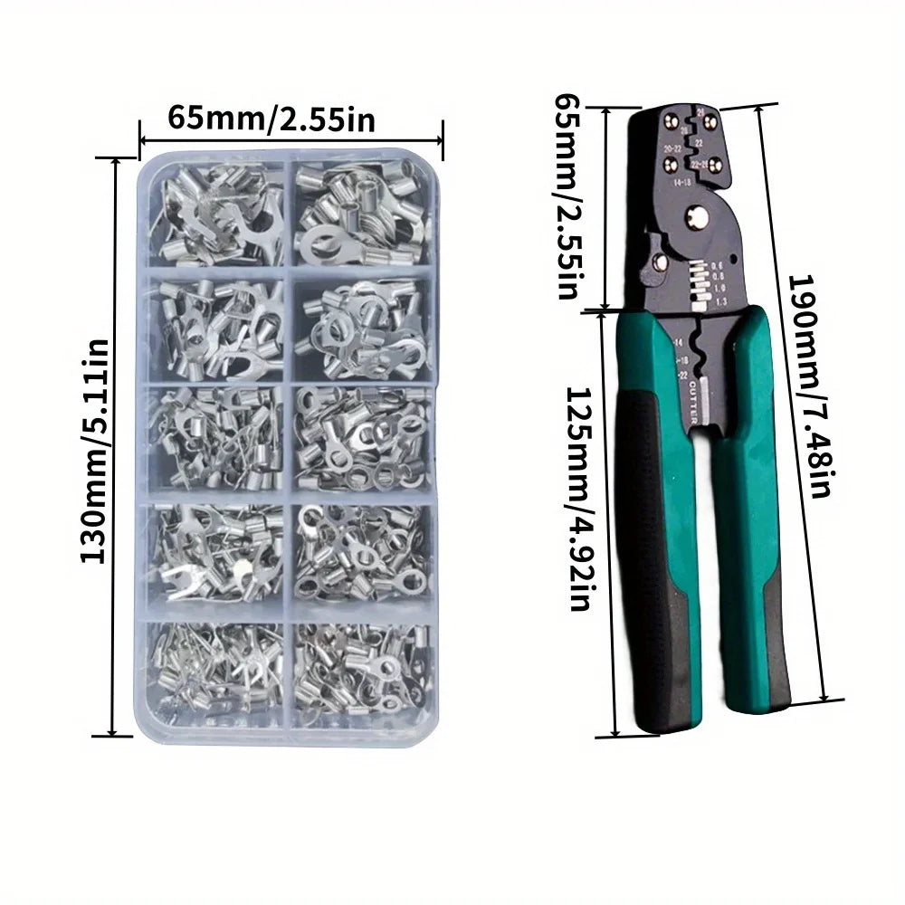 Dimensions pince a sertir bleue et dimensions boite de differents, 320 cosses