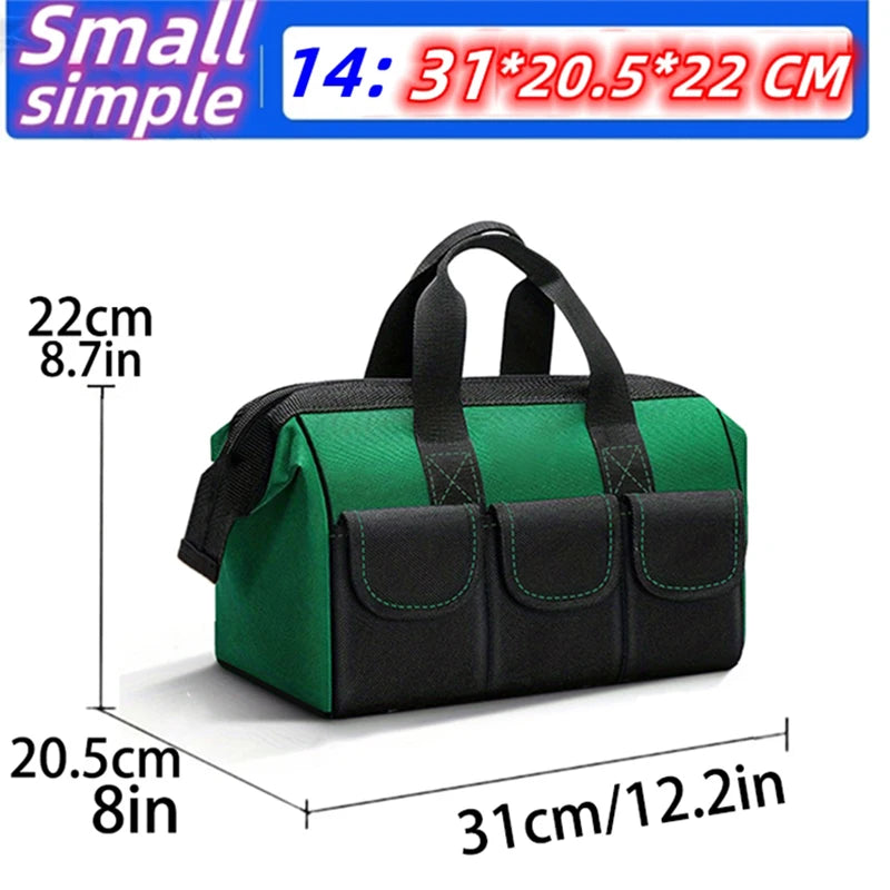 diemensions sac pour outils vert et noir 