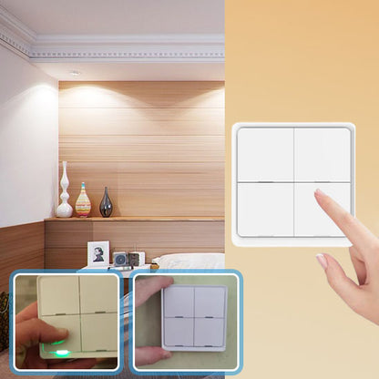 doigt appui sur interrupteur connecte commande allumage applique et luminaires chambre a coucher 