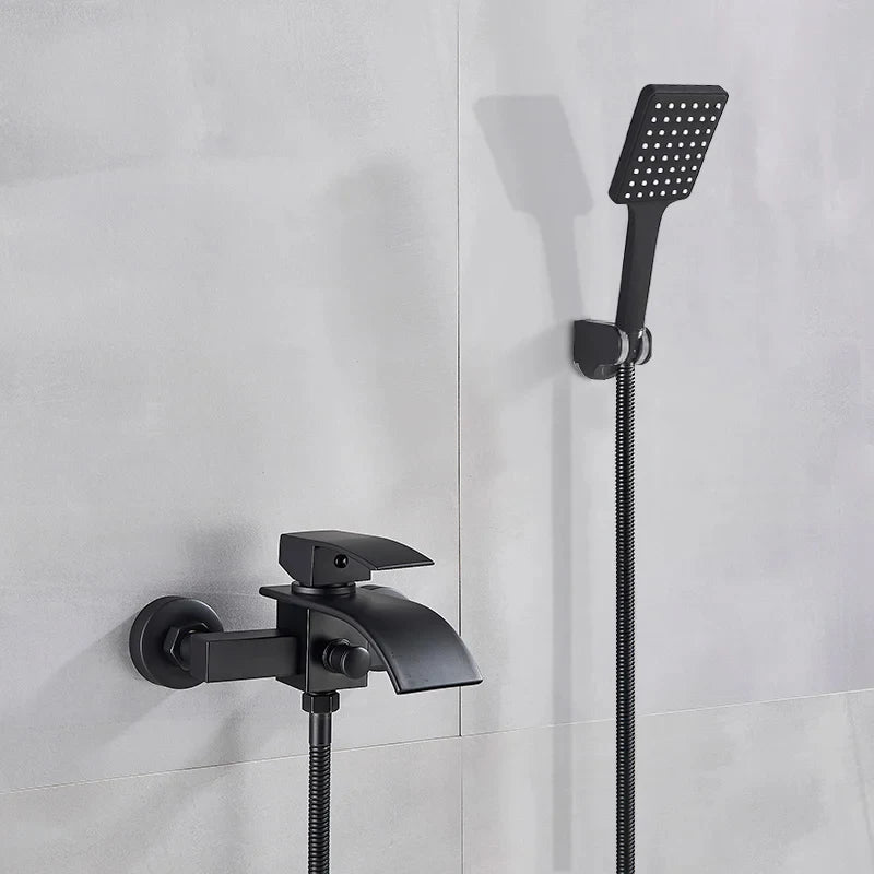 douchette robinet de Mitigeur baignoire noir