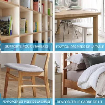equerre de fixation support  fixation pieds tables etagere pieds de chaises et cadre de lit
