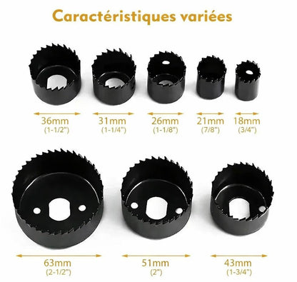 huit scie cloche noires caracteristiques variees