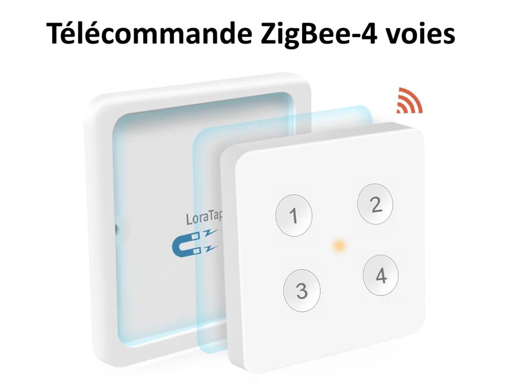 Interrupteur de Télécommande Zigbee à quatre voies