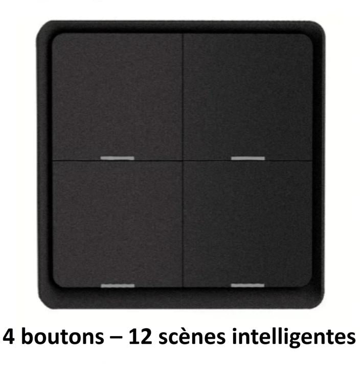 interrupteur connecte noir