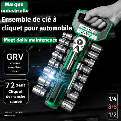 jeu de CLE A cliquet vert à 72 dents