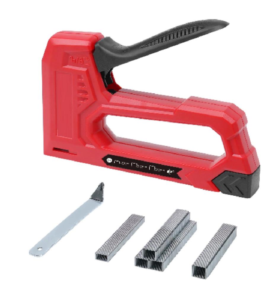 Agrafeuse manuelle rouge avec extracteur et agrafes