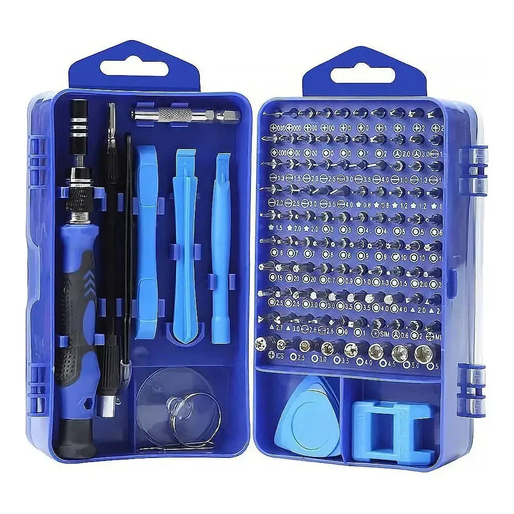 kit bleu ouvert de tournevis 115 en 1