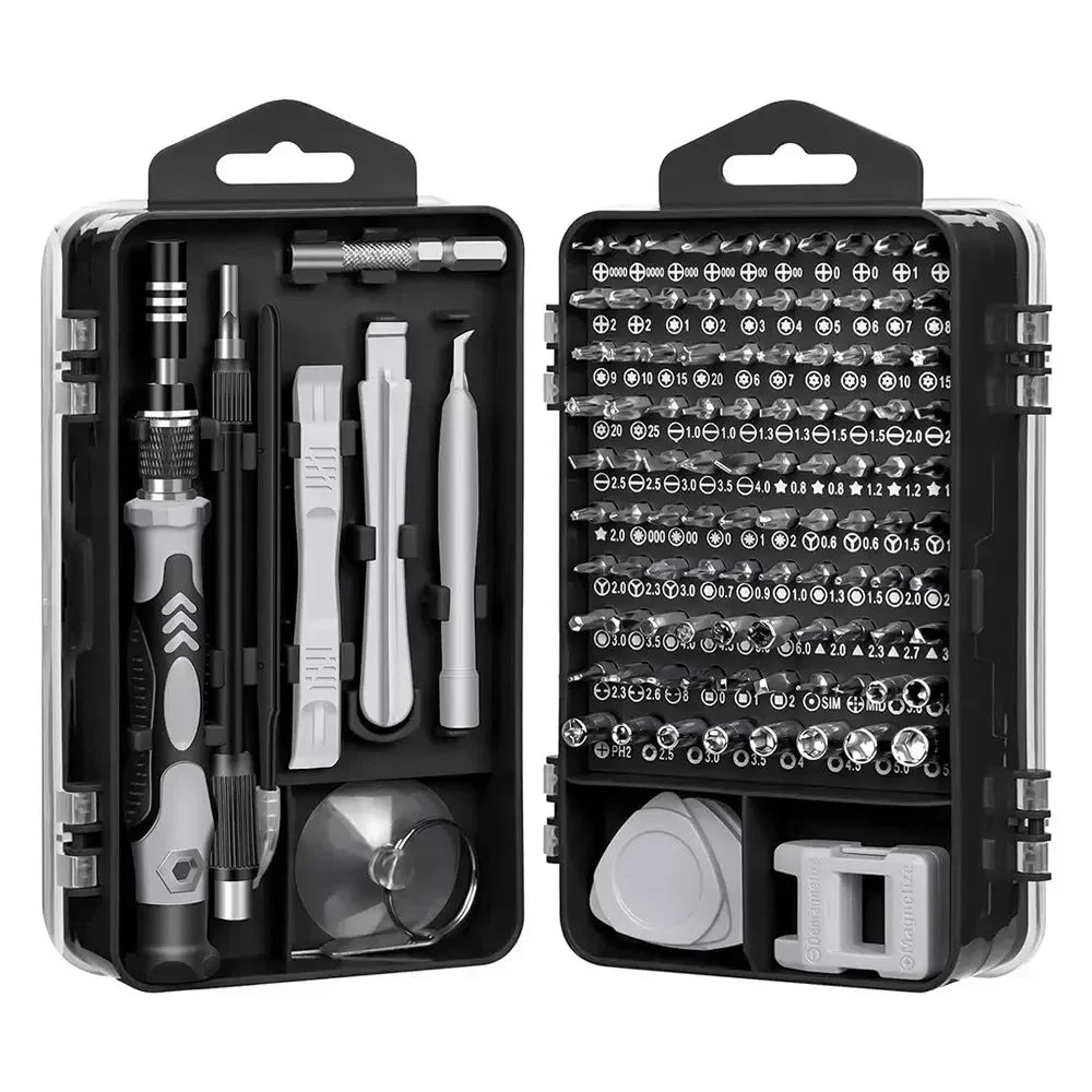 kit noir ouvert  de tournevis 115 en 1