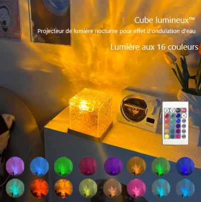  lampe d'ambiance projette lumière sur le mur