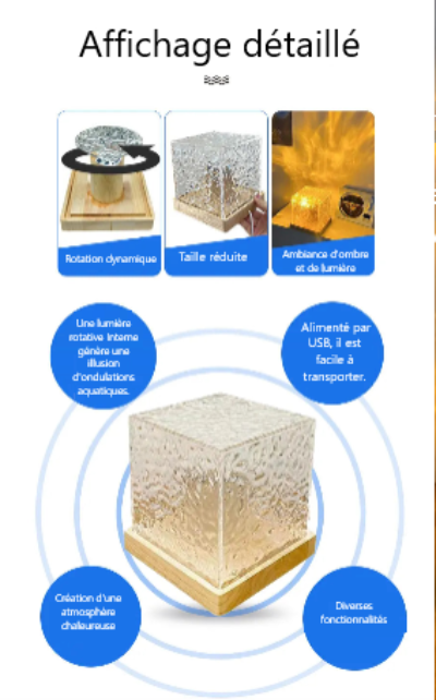  lampe d'ambiance projette lumiere