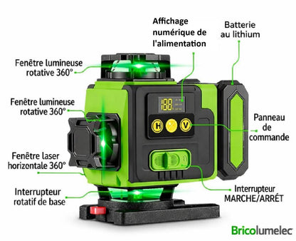 legende Niveau Laser 4D16 Lignes Vert 