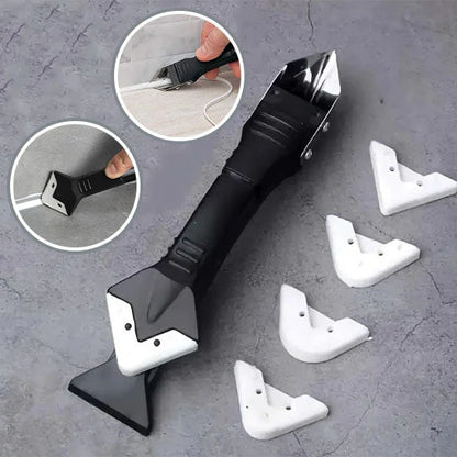 Lisseur joint noir avec quatre embouts blancs