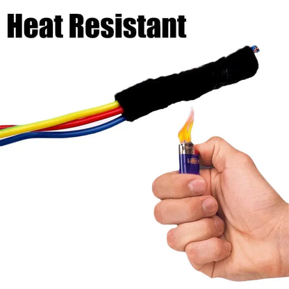 main, briquet , feu,  rouleau Ruban adhesif noir , faisseau fils electriques multicolors