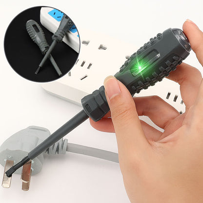 main  teste prises electrique male grise avec Tournevis stylo électrique 