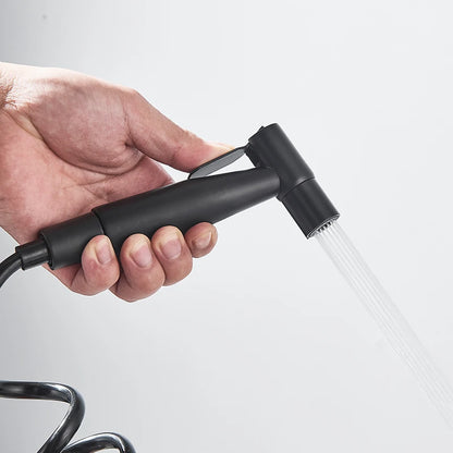 Main lave avec douchette Robinet de cuisine noir en mode jet eau