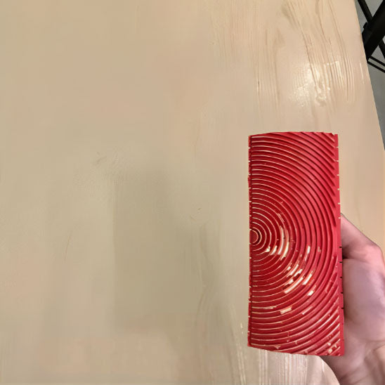 Rouleau peinture effet bois beige imitation veinage, outil de décoration murale pour faux bois